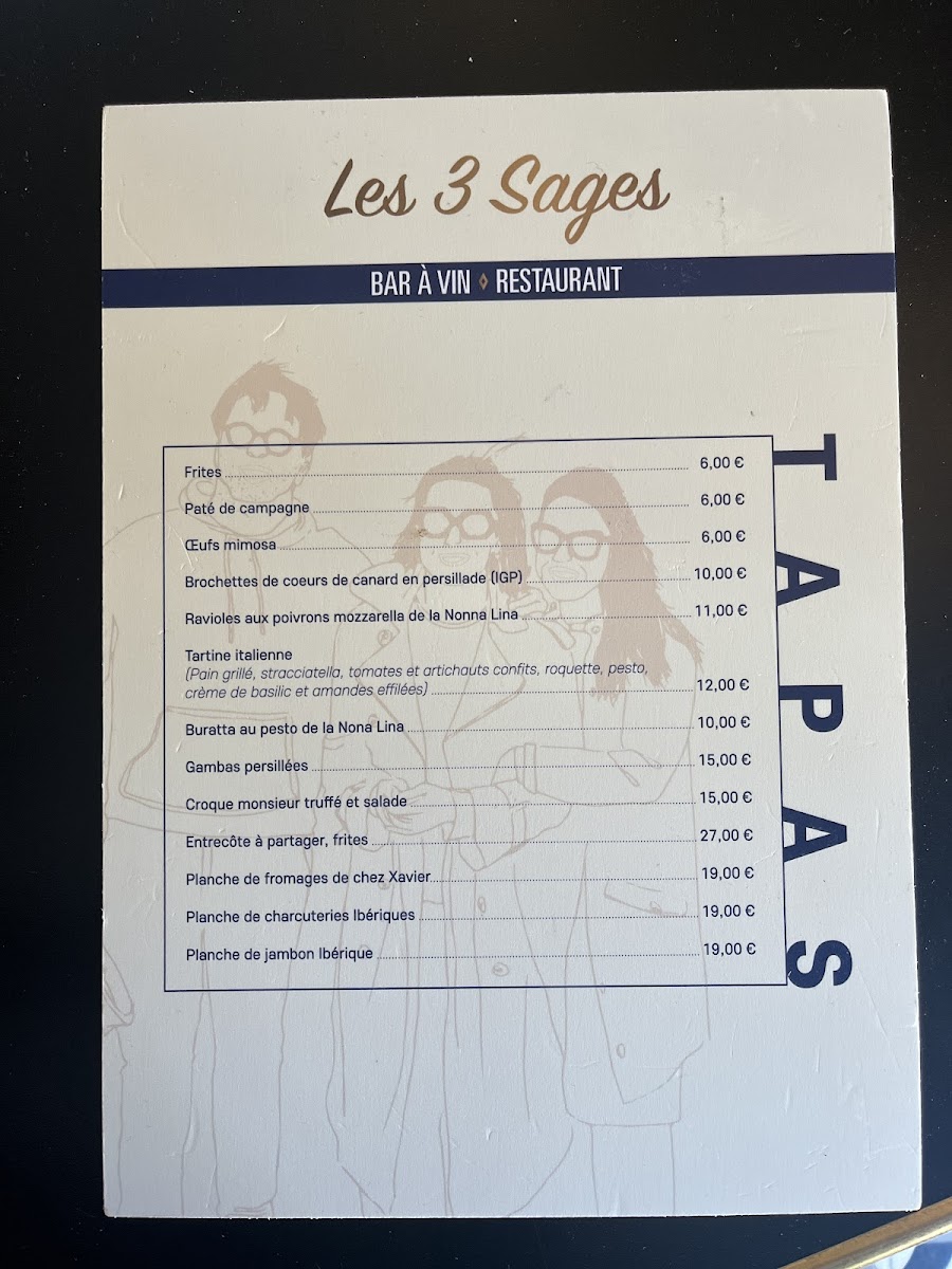 Menu Les 3 Sages-4