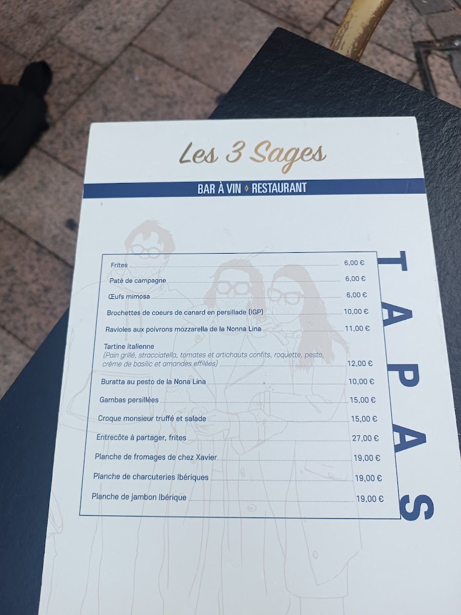 Menu Les 3 Sages-7
